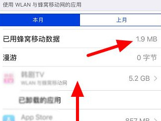 苹果手机怎么查流量使用明细第3步