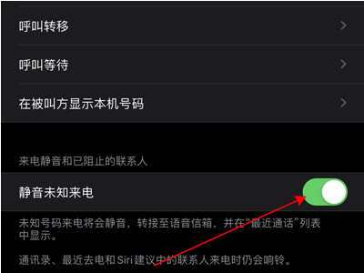苹果手机如何禁止陌生人来电第4步