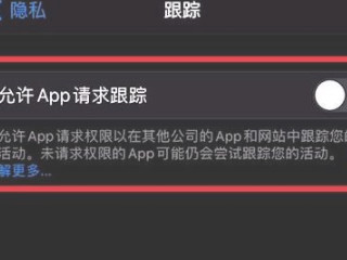 苹果手机允许app请求跟踪打不开第4步
