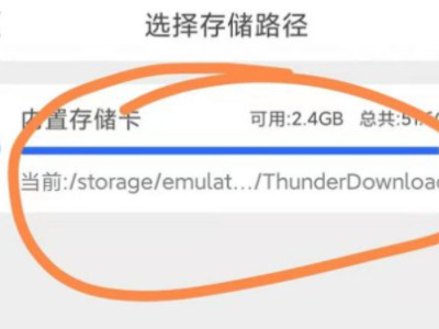 迅雷储存卡路径改不了第6步