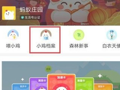 蚂蚁庄园小鸡档案怎么没了第4步