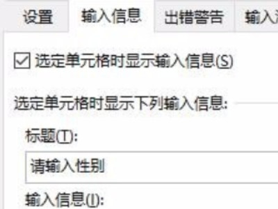 数据验证怎么设置第4步
