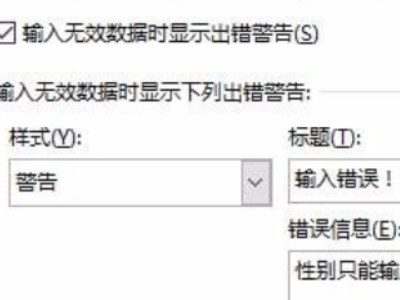 数据验证怎么设置第5步