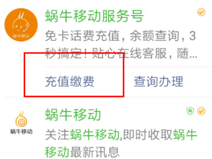 蜗牛卡怎么充话费第5步