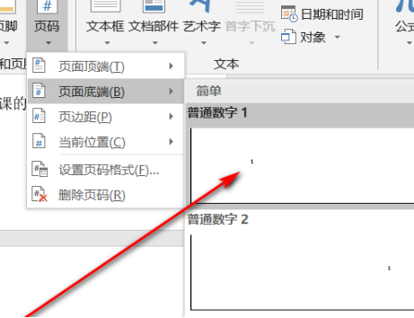 如何编辑页码按顺序第3步
