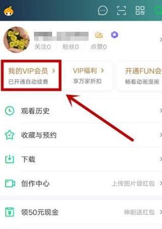 爱奇艺连续包月怎么取消自动续费第3步