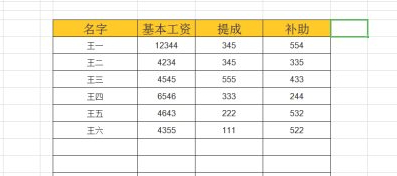 工资表快速转化工资条第1步