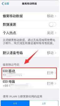 苹果双卡双待怎么关闭一张卡第3步