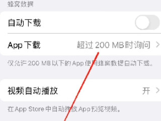 苹果手机大于200m怎么用流量下载第3步