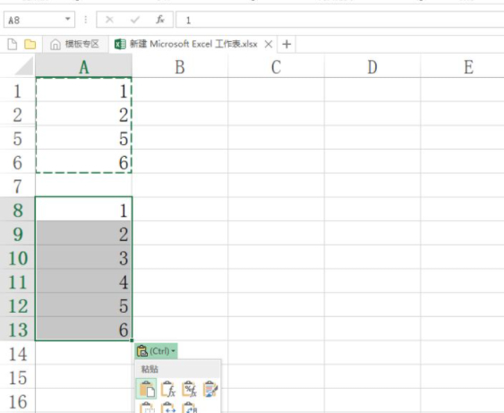 粘贴到可见单元格第3步