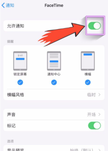 facetime通话和imessage信息弹窗怎么关闭第4步