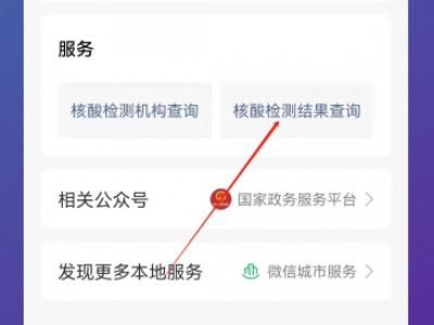 核酸检测微信公众号怎么查结果第4步