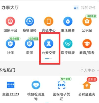 支付宝随手拍违章在哪里第3步