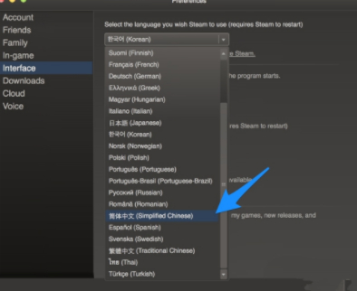 steam怎么调中文第4步