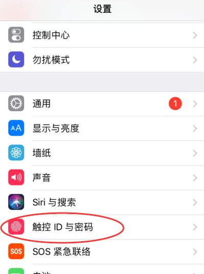 苹果手机怎么设置指纹支付第1步