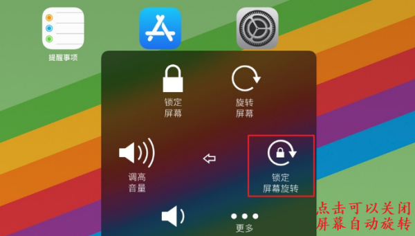 ipad 屏幕旋转设置第3步