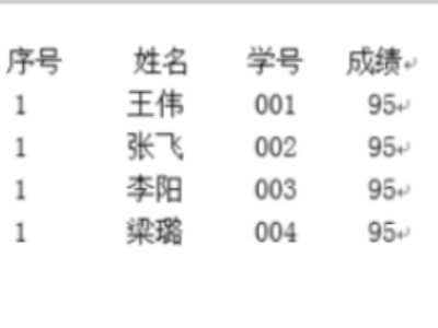 怎么将文本转换为表格格式第1步
