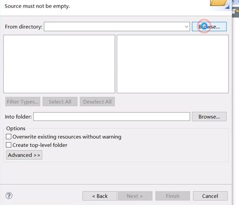 eclipse导入整个文件夹第4步