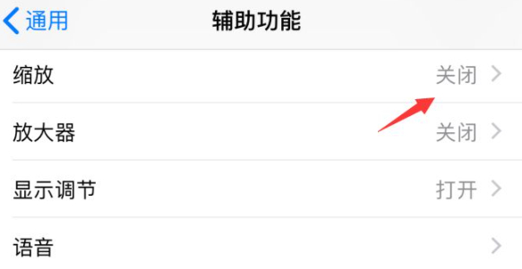 苹果手机缩放怎么关闭第4步