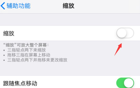 苹果手机缩放怎么关闭第5步