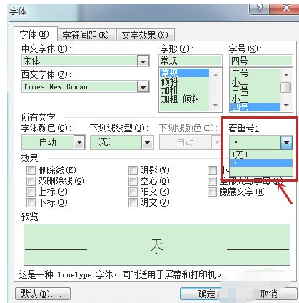给字加点怎么加第2步