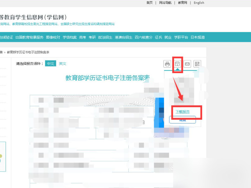电子备案表学信网怎么下载第7步