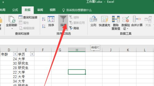 excel 筛选符合条件的对象第4步