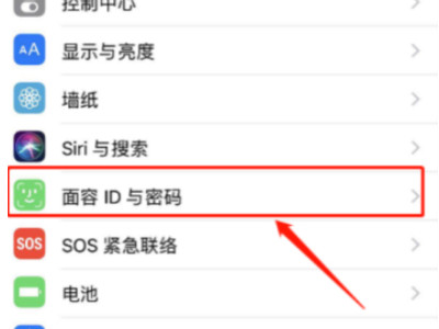 苹果12面部识别怎么设置第1步