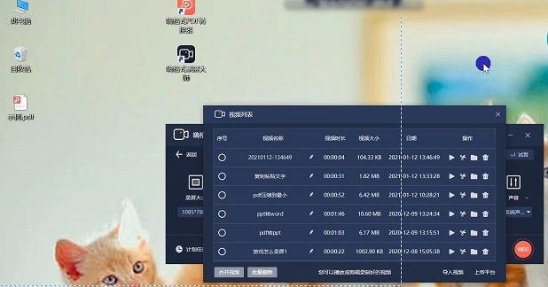 录屏怎么截取一半画面第5步