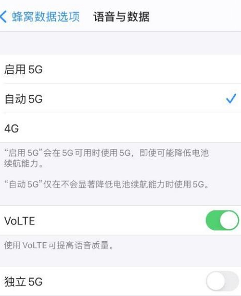 苹果怎么设置5g网络第4步