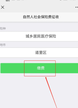 黑龙江合作医疗怎么交费微信第4步