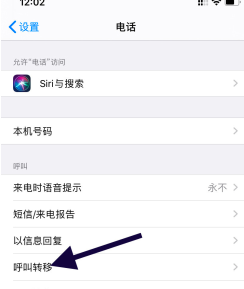 iphone呼叫转移一直在转第3步
