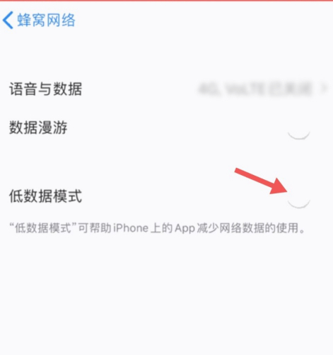 iphone热点低数据模式怎么关闭第4步