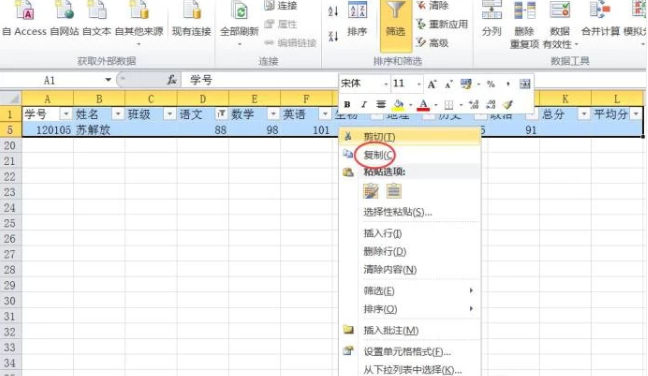 粘贴到筛选后的可见行第5步