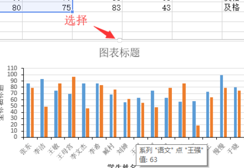 图表标题设置第1步
