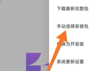 系统更新页面中找不到手动选择安装包怎么办第6步