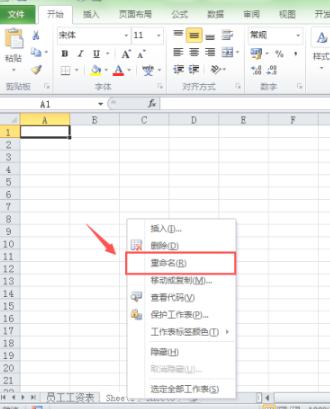 工作表重命名的方法第6步