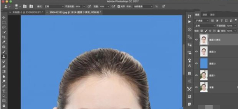 女生证件照ps精修教程第5步