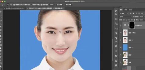 女生证件照ps精修教程第7步