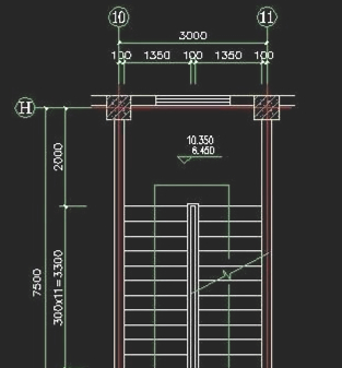 cad楼梯剖面图画法步骤第3步